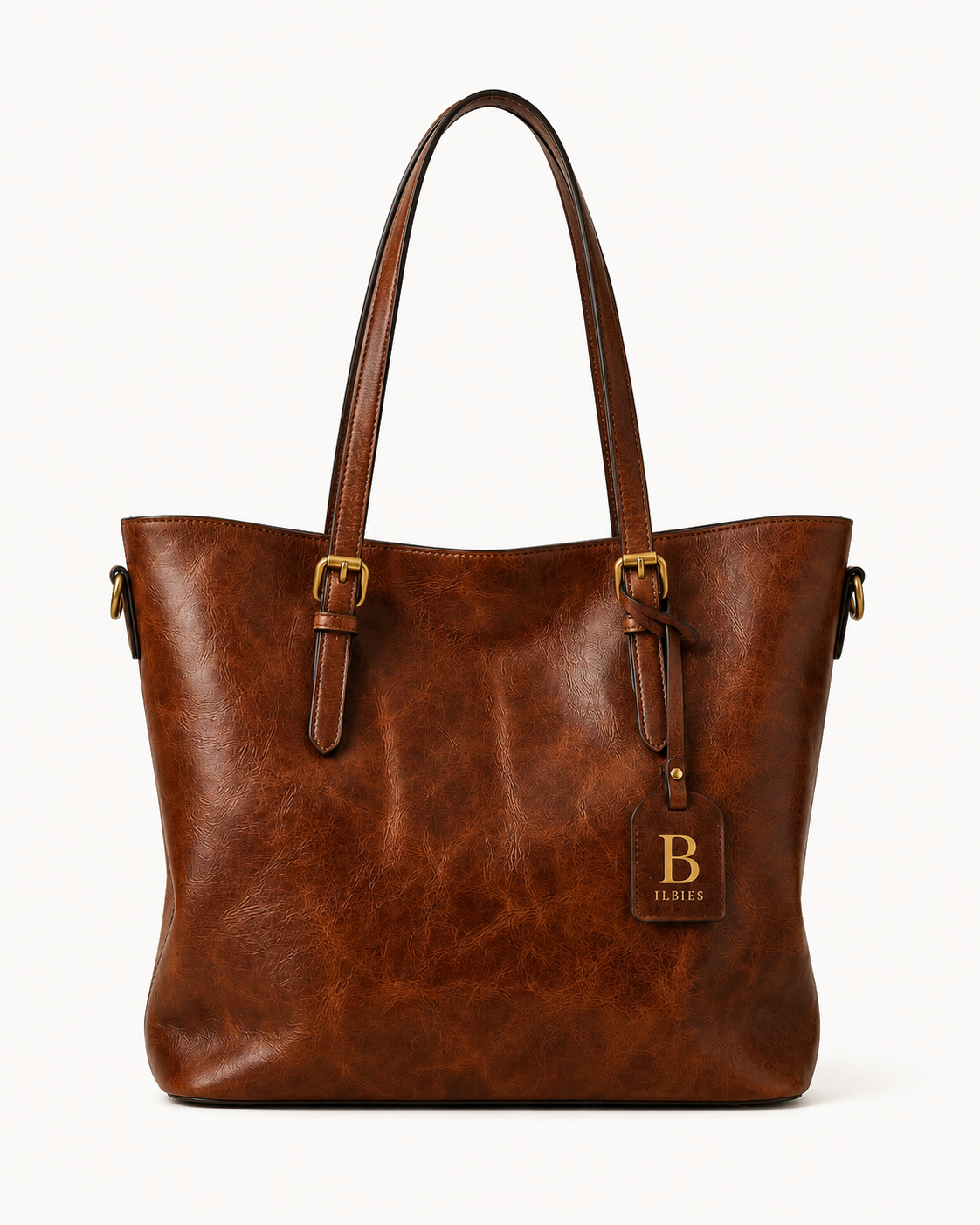ILBIES Heritage Brown Leather Tote Bag