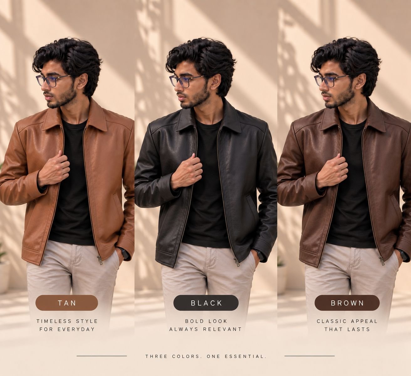 Men’s Premium Brown Leather Jacket | Classic Zip-Up Casual Jacket – ILBIES - Image 7