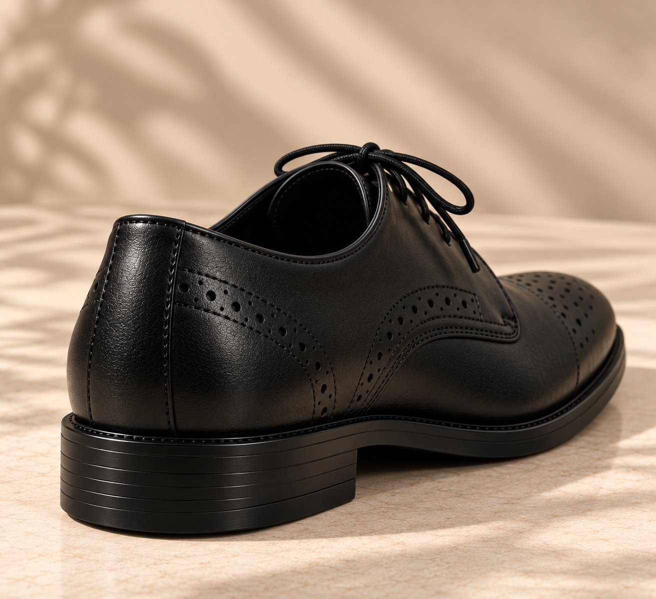 ILBIES Black Brogue Leather Formal Shoes - Image 2