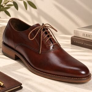 Men’s Dark Brown Leather Derby Shoes | ILBIES Pakistan